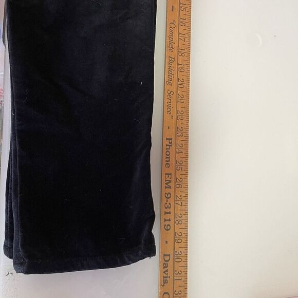 MU Makers USA Black Stretch Velveteen Boot Cut Embroidered Pockets Pants Size 4 - Picture 10 of 10